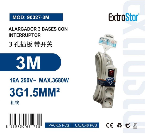 Extrastar 90327-3M Alargador 3 Base