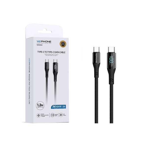 Wephone Wd34 Cable Type-C A Type-C 100W 1.2M