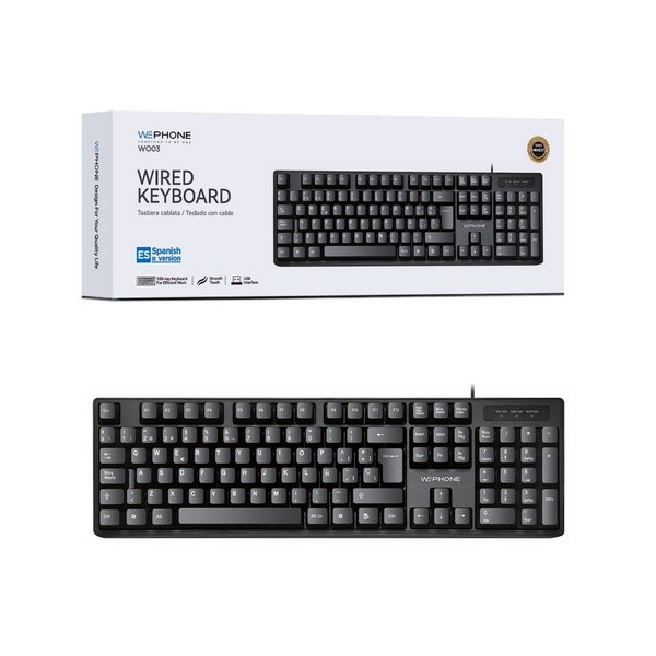 Wephone Wo03 Teclado Con Cable USB Negro