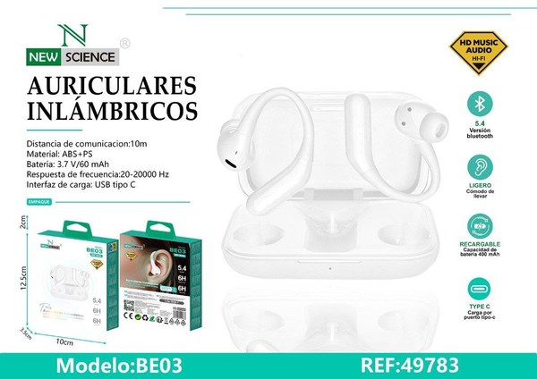 New Science 49783 Be03 Auriculares Inalambricos